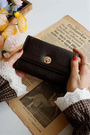 Roven A.Kahve Kadın Cüzdanı(el cüzdanı)