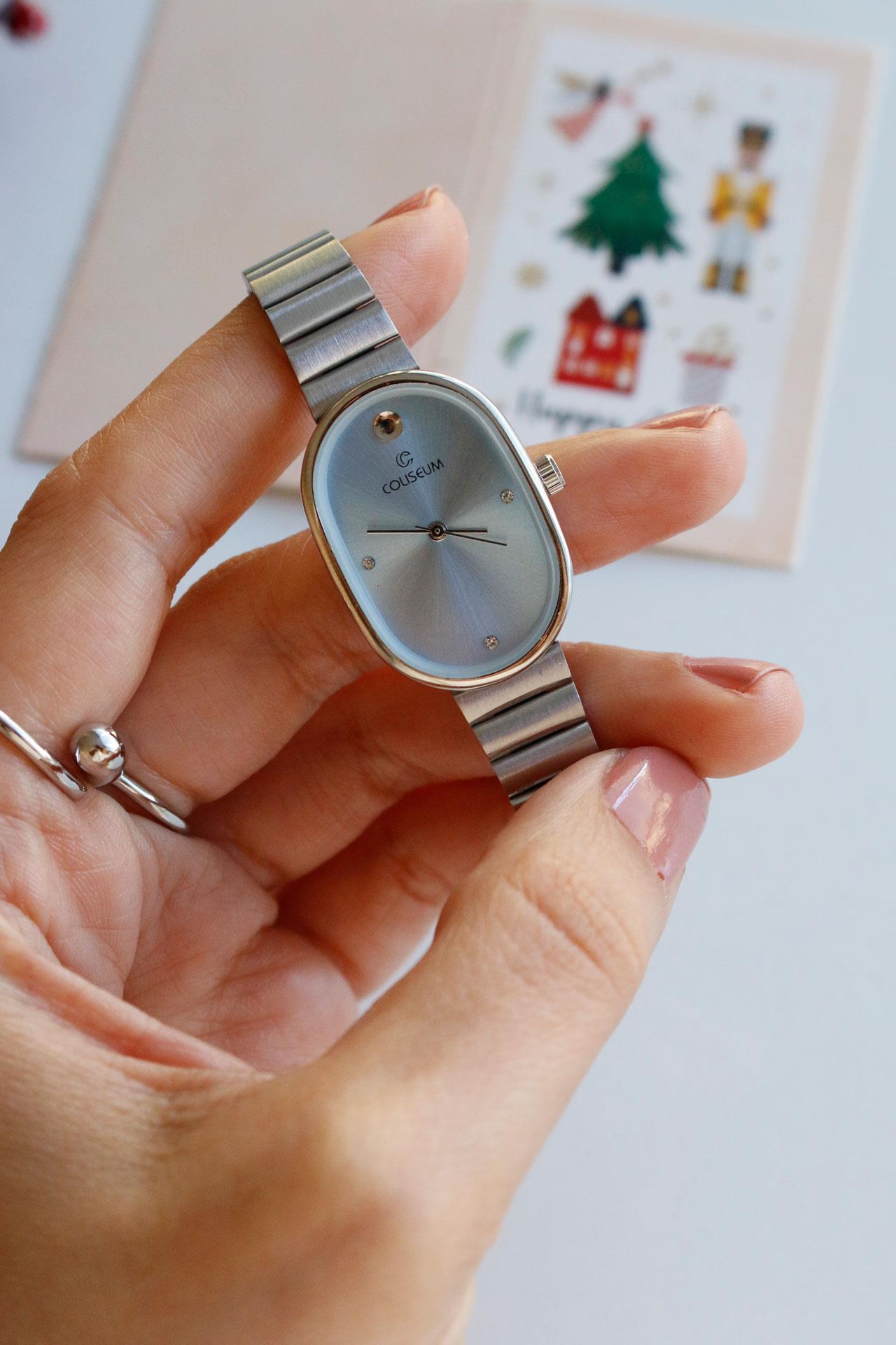 Champ Silver Metal Kadın Kol Saati(içi mavi)