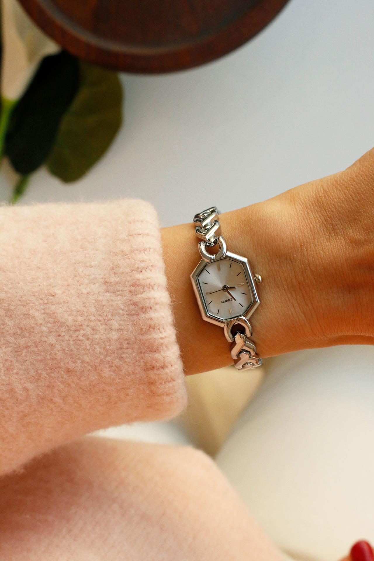 Elinor Silver Vintage Metal Kol Saati