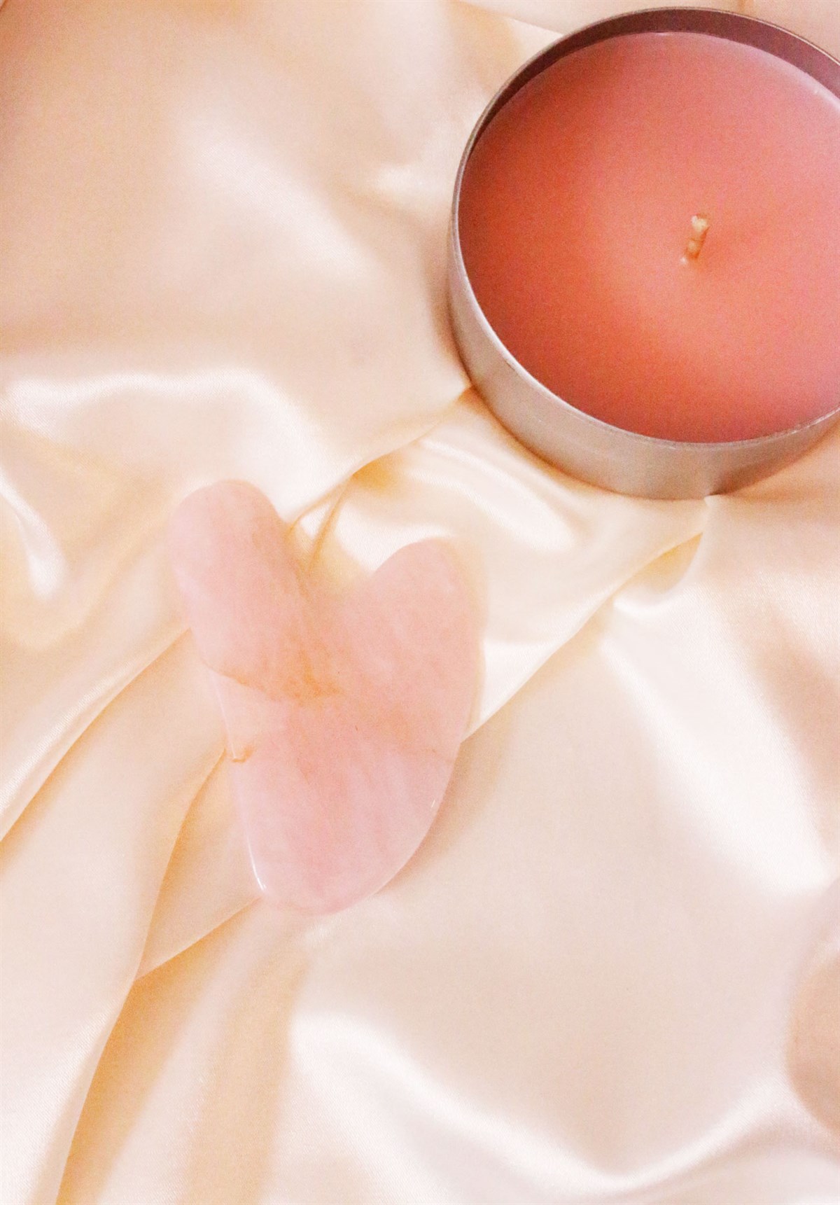 Pembe Kuvars Gua Sha -Kalp