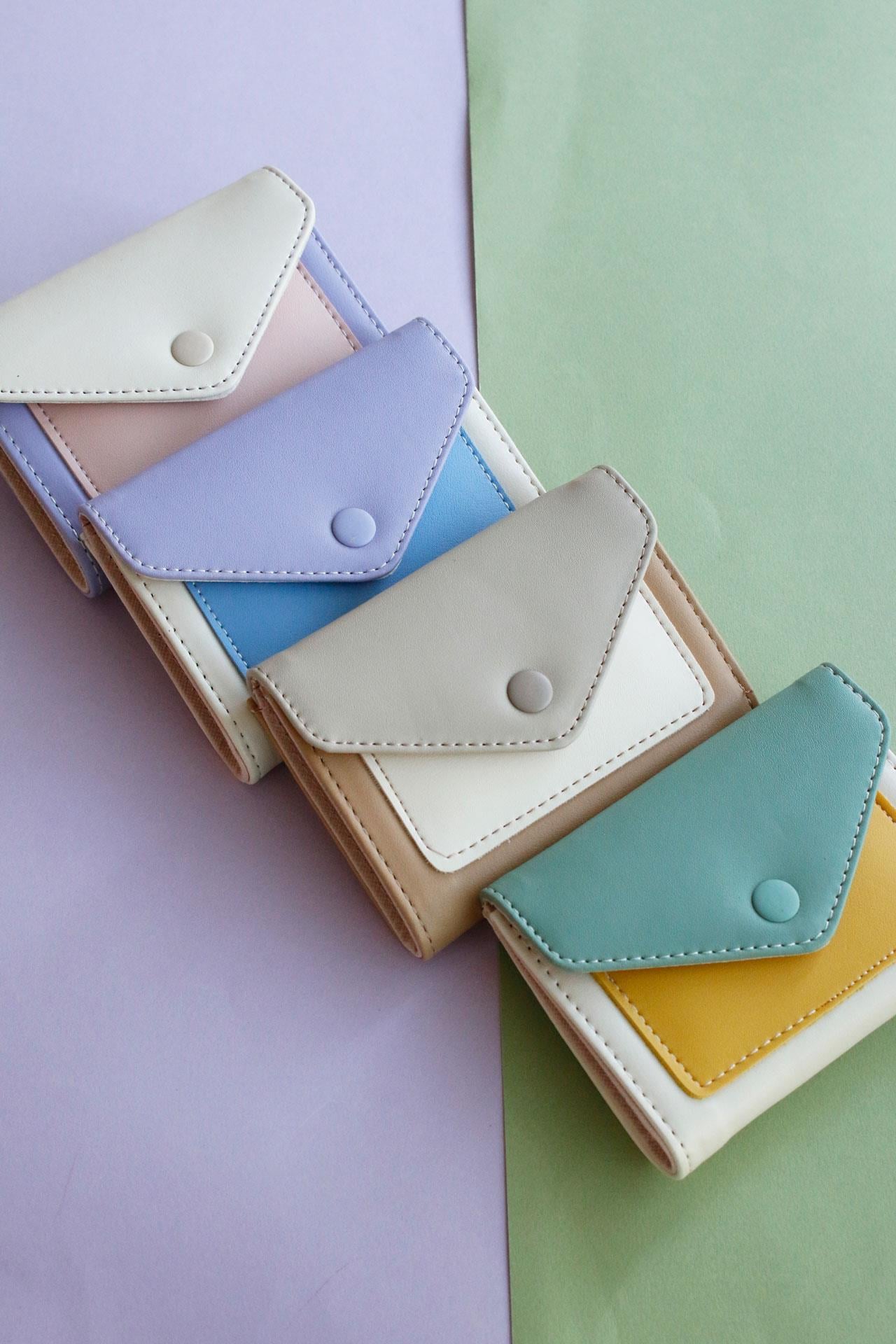 Rainbow Kadın Cüzdan El Çantası (krem ve pudra uyumlu )