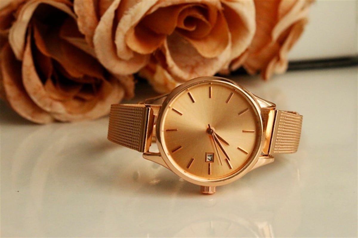Rose Minimal Yuvarlak Saat