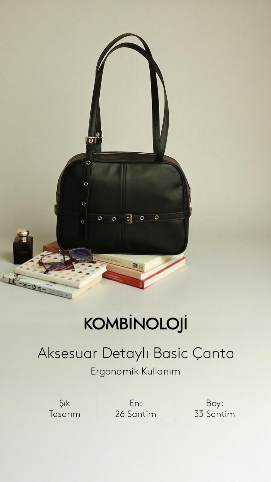 Siena Siyah Basic Kadın Kol Çantası