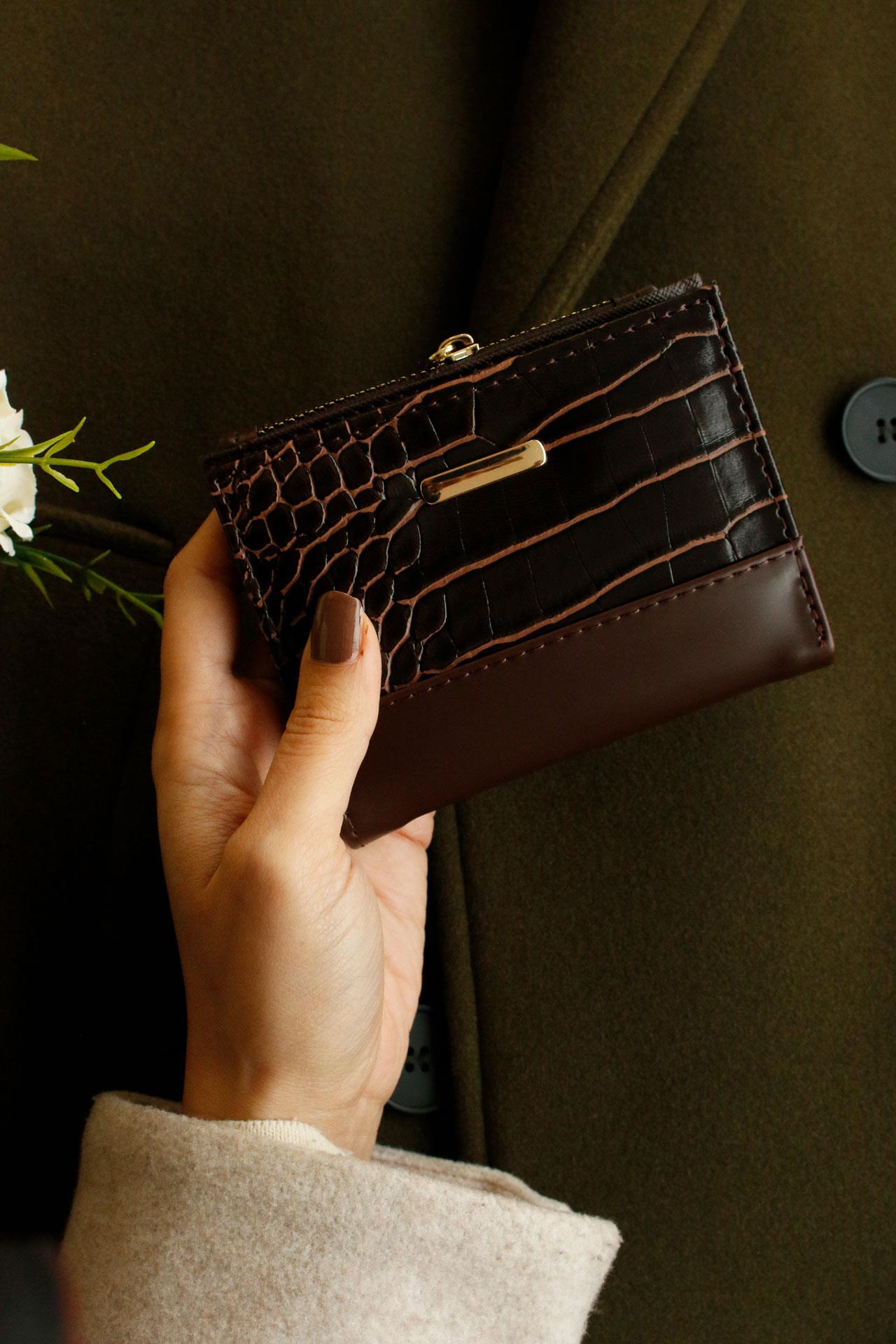 Style Acı Kahve Kadın Cüzdanı(el çantası )