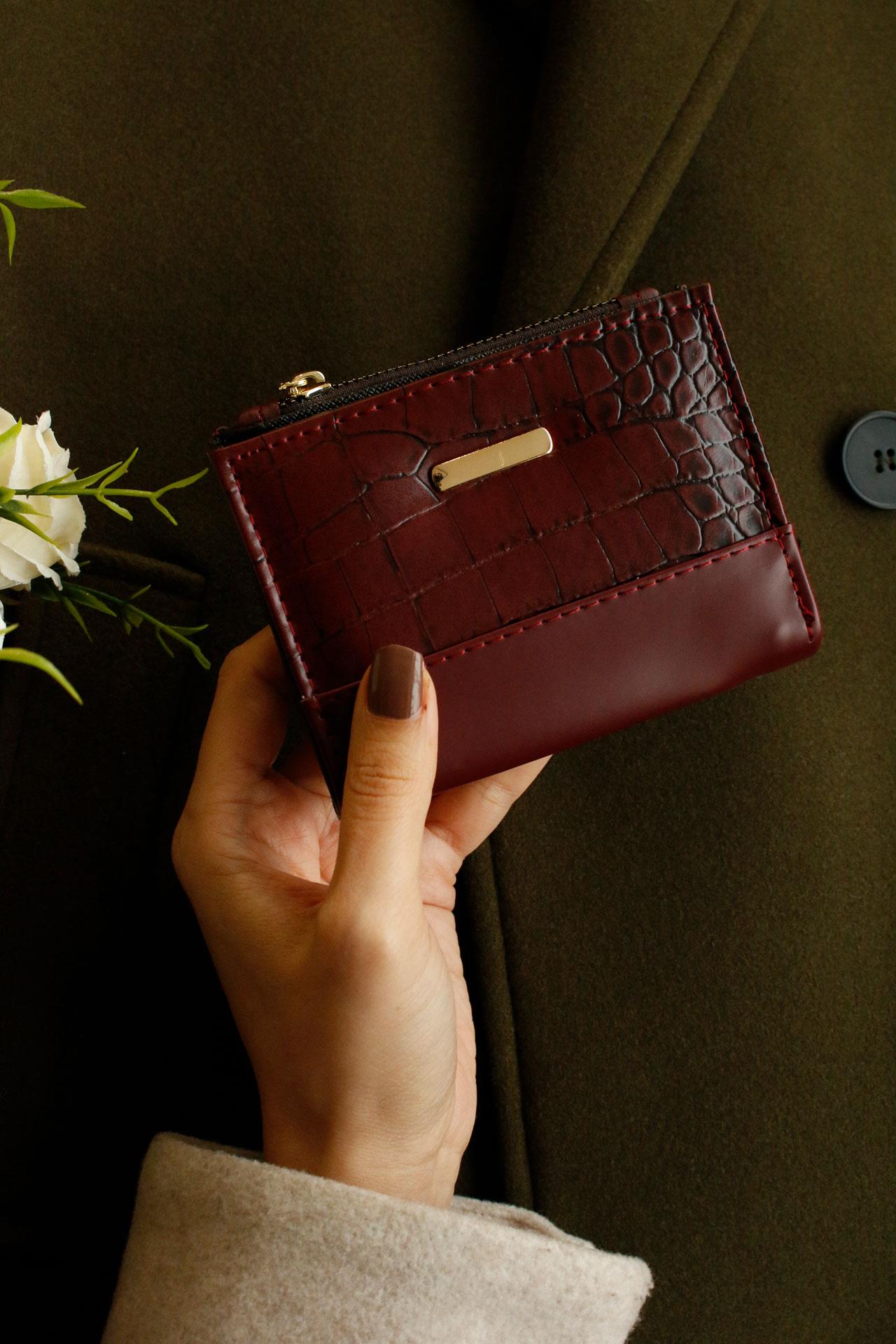 Style Bordo Kadın Cüzdanı(el çantası )