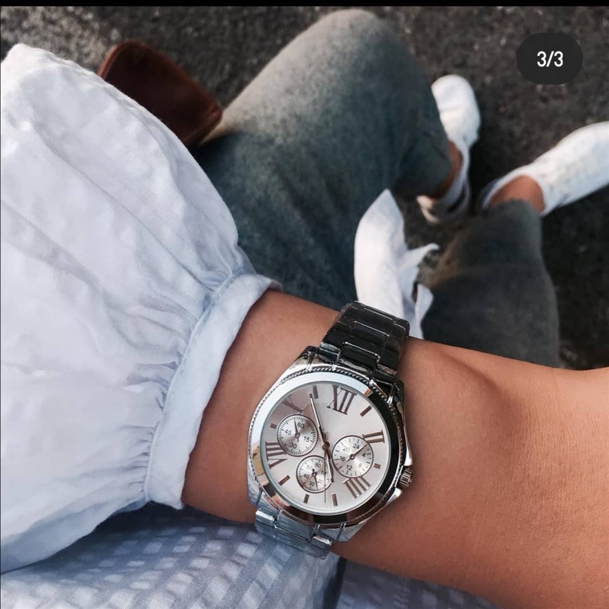 Yuvarlak Gümüş Saat