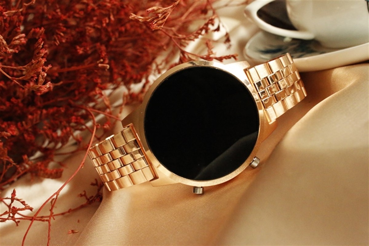 Yuvarlak Led Rose Saat 