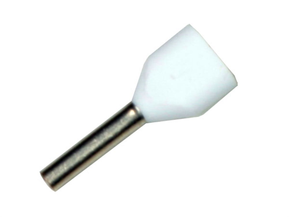 0.5 mm2 Çift Giriş İzoleli Yüksük Beyaz 10 Adet