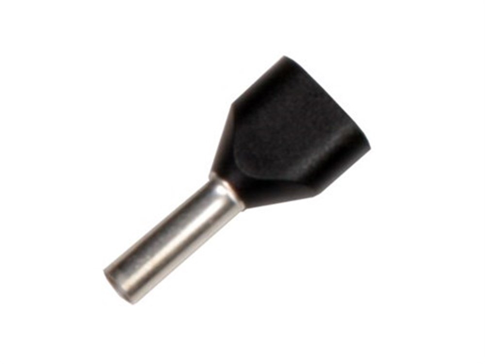 1.50 mm2 Çift Giriş İzoleli Kablo Yüksüğü Siyah 10 Adet