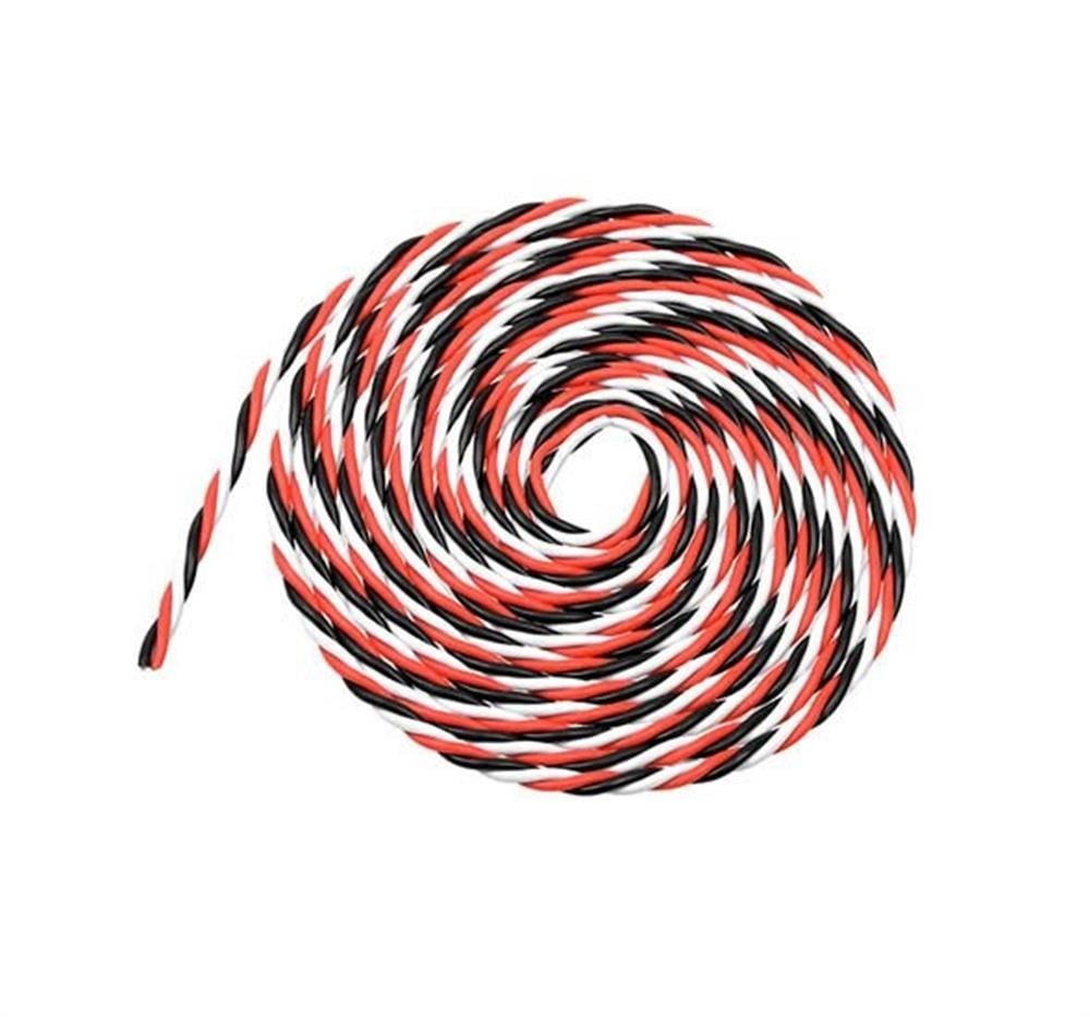 Kompent22 AWG Burgulu Servo Kablosu 3Pin Burgulu Kırmızı Siyah Beyaz Renk