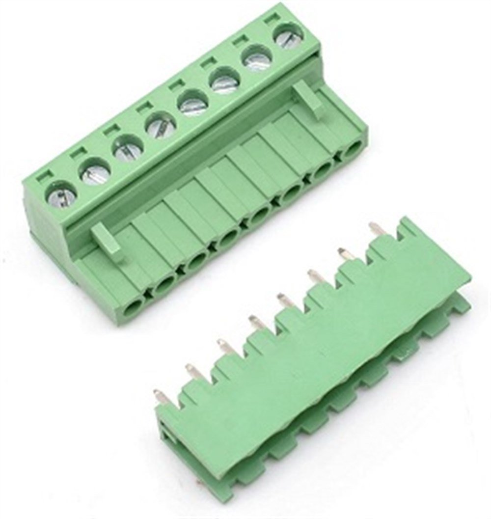 Kompent8 Pin 180 Derece 5.08mm Geçmeli Klemens Dişi-Erkek Takım