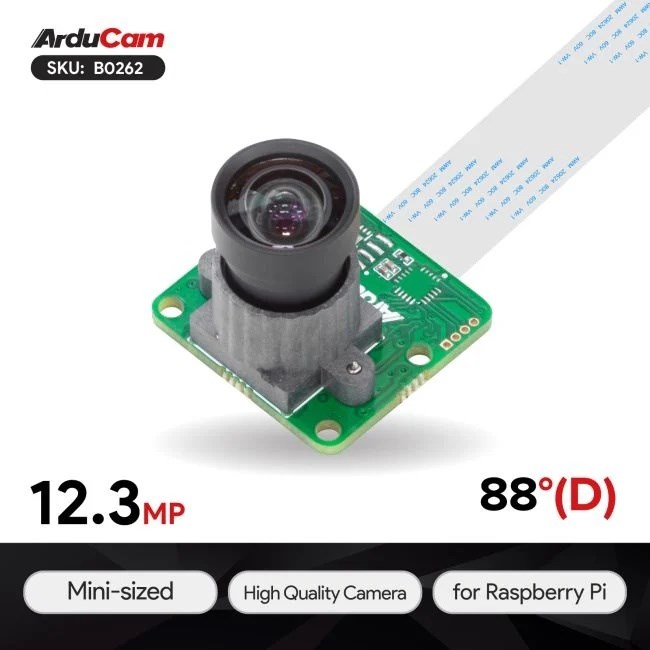 Kompent_Arducam B0262 12.3 MP IMX477 Mini High Quality Kamera Modülü Raspberry Pi ve Pi Zero