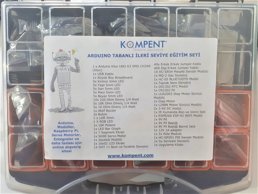KompentArduino Tabanlı İleri Proje Seti Uygulama Kitabı ve Videolu