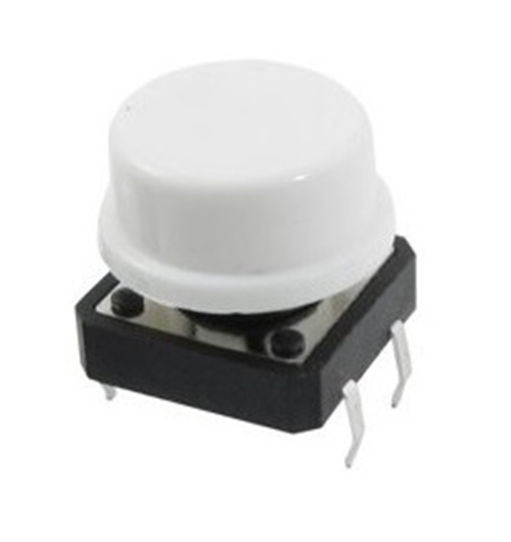 KompentBeyaz Renkli Buton Kapağı 12x12