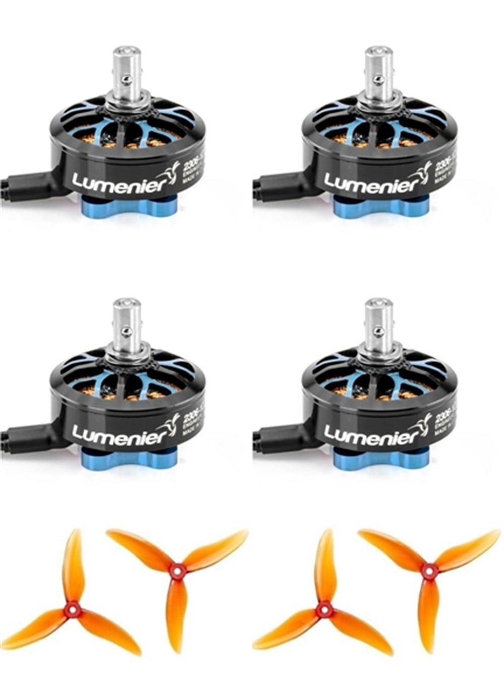KompentLumenier 2306 2250KV JohnnyFPV Popo Pro Motor (4'lü set Pervaneler Dahil))