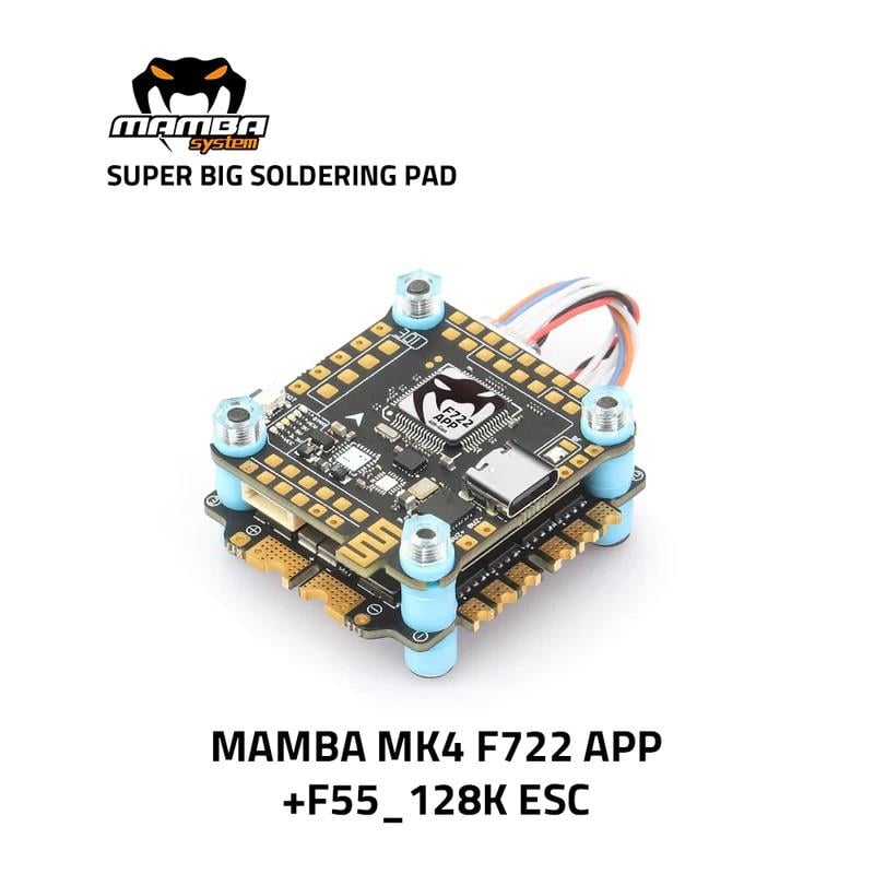 KompentMAMBA MK4 F722 APP F55A 128K 3-6S Uçuş Kontrol Kartı
