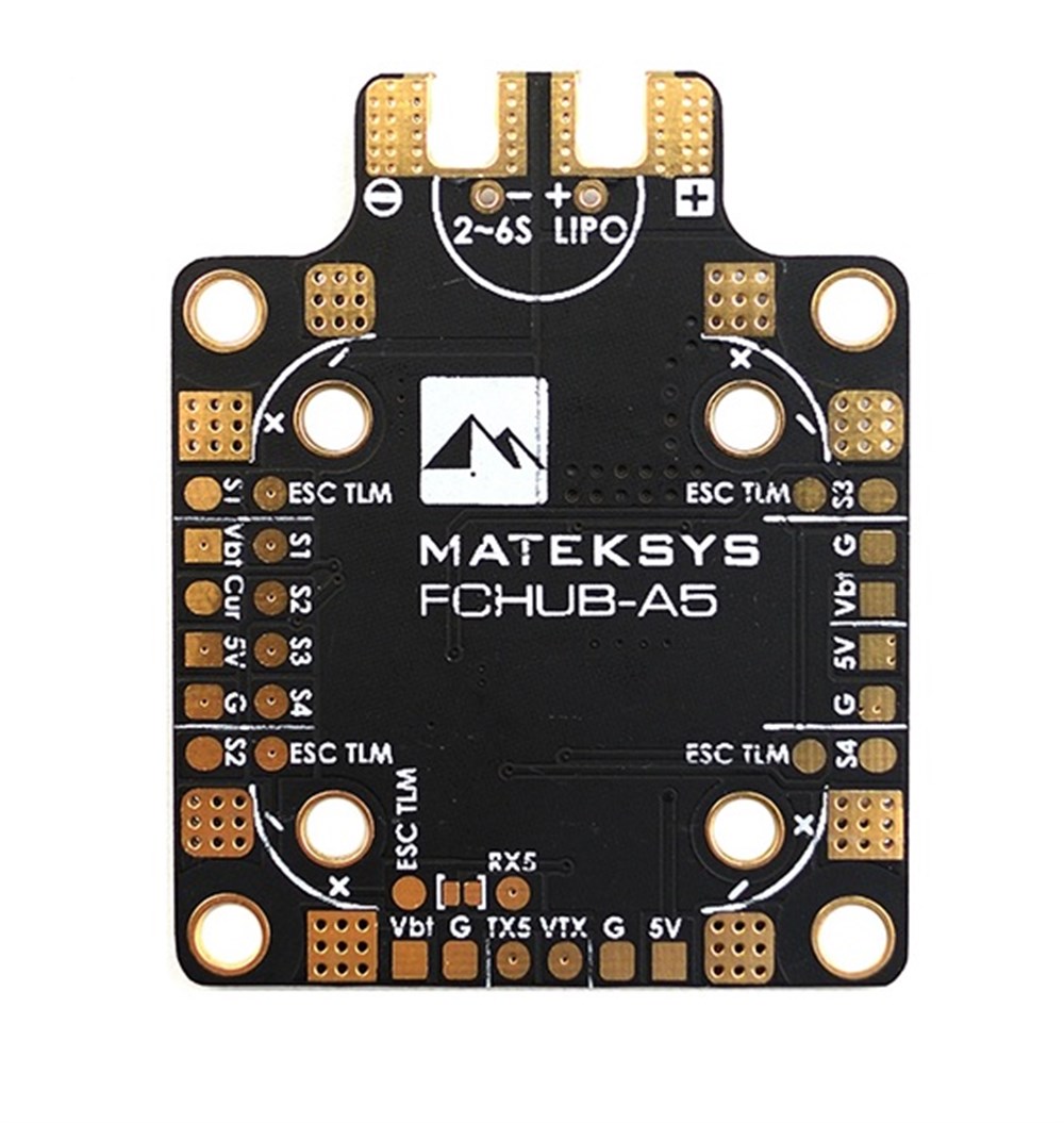 KompentMatek FCHUB-A5 PBD Dahili Akım Sensörlü 184A, 5V 2A BEC, 4x35A ESC