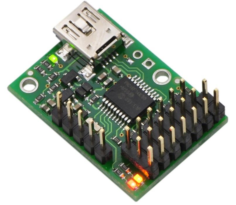 KompentPololu PL1350 Micro Maestro 6 Kanallı USB Servo Kontrol Kartı Montajlı