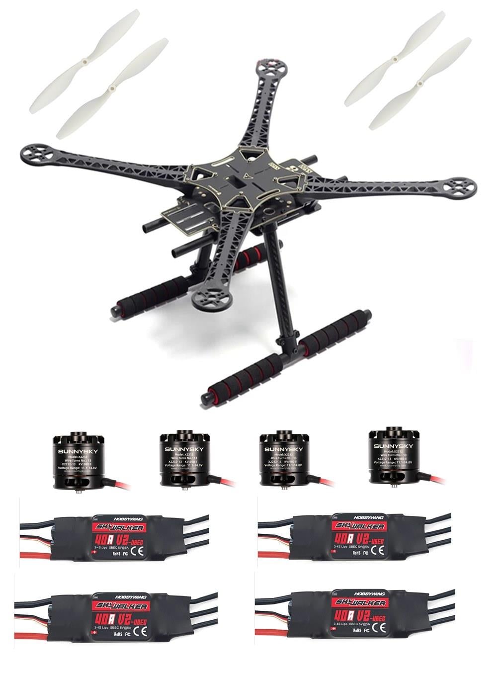 KompentS500 Karbon Drone Kiti, Motor, ESC ve Pervane ile Drone Gövde Kiti