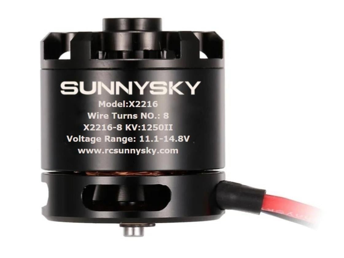 KompentSUNNYSKY X2216 1250kV Fırçasız Drone Motoru Kısa Şaft X2216-8