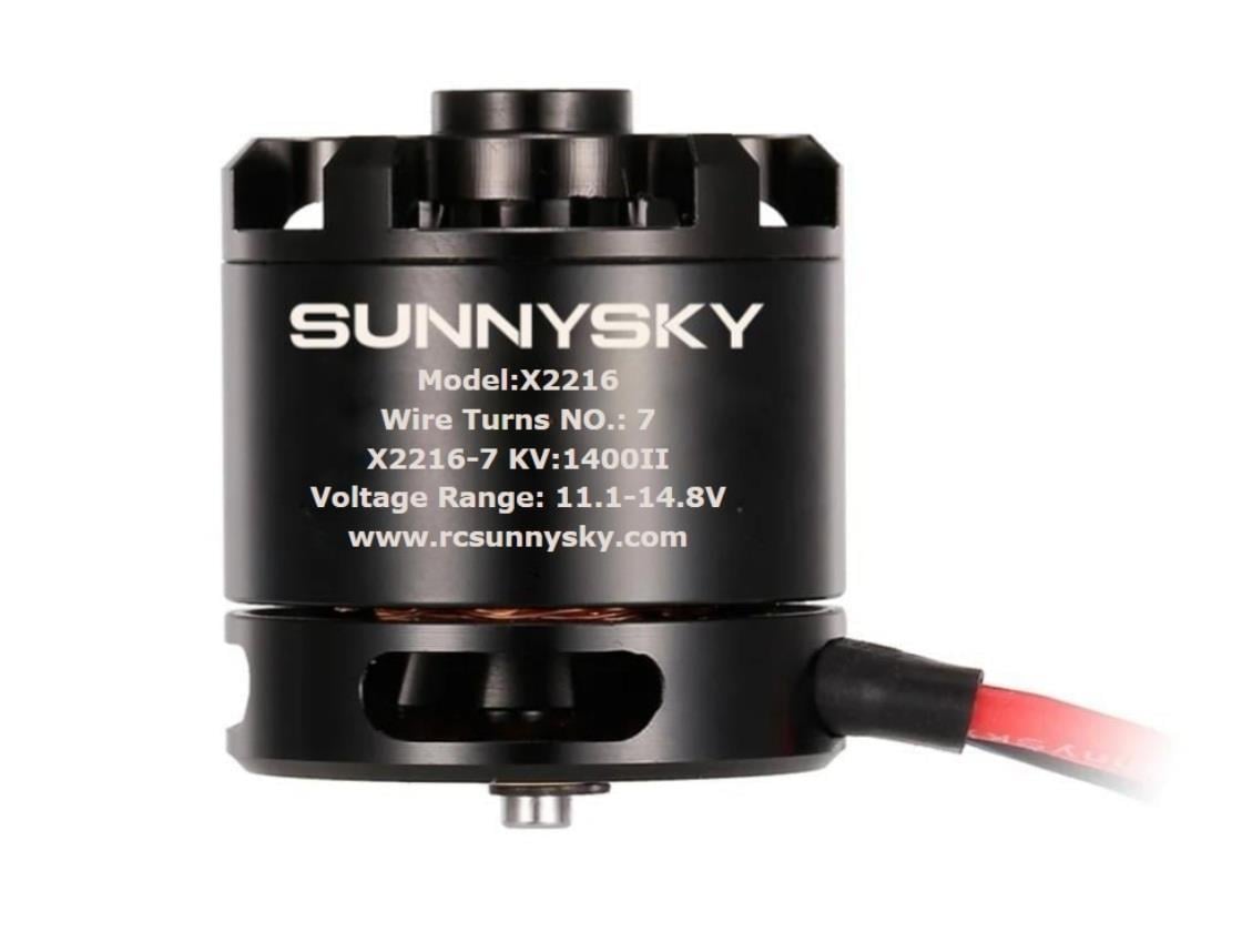KompentSUNNYSKY X2216 1400kV Fırçasız Drone Motoru Kısa Şaft X2216-7