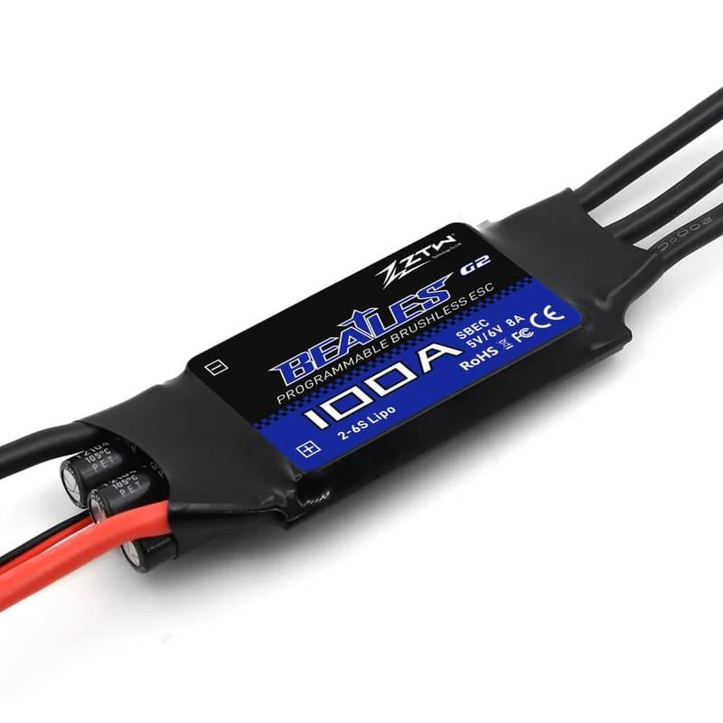 MeksemZTW Beatles G2 100A 2-6S 32-Bit ESC 5V/6V 8A SBEC
