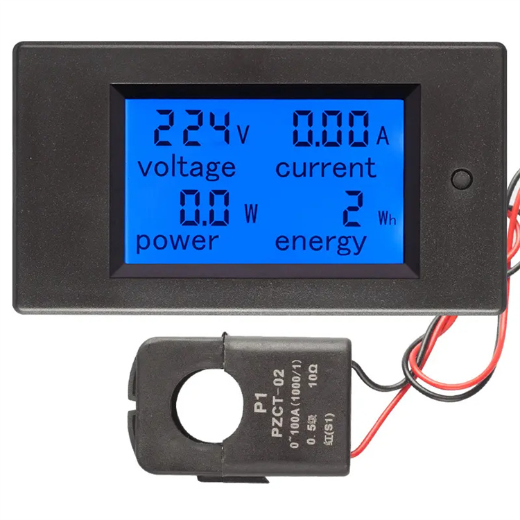 PARASUTPZEM-061 AC 80-260V 100A Açılabilir Akım Trafosu (Split CT) ile Voltaj Akım Güç Enerji Ölçer Modülü