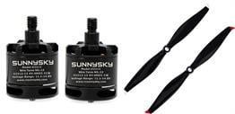KompentSUNNYSKY X2212 980kV CW ve CCW Fırçasız Drone Motoru Seti Pervaneli X2212-13