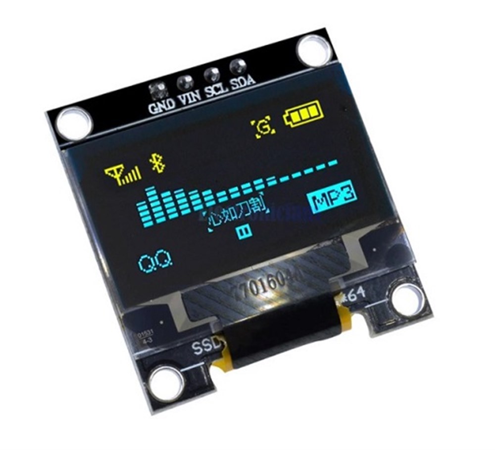 Kompent0.96 inç 128x64 I2C OLED Ekran 4 pin