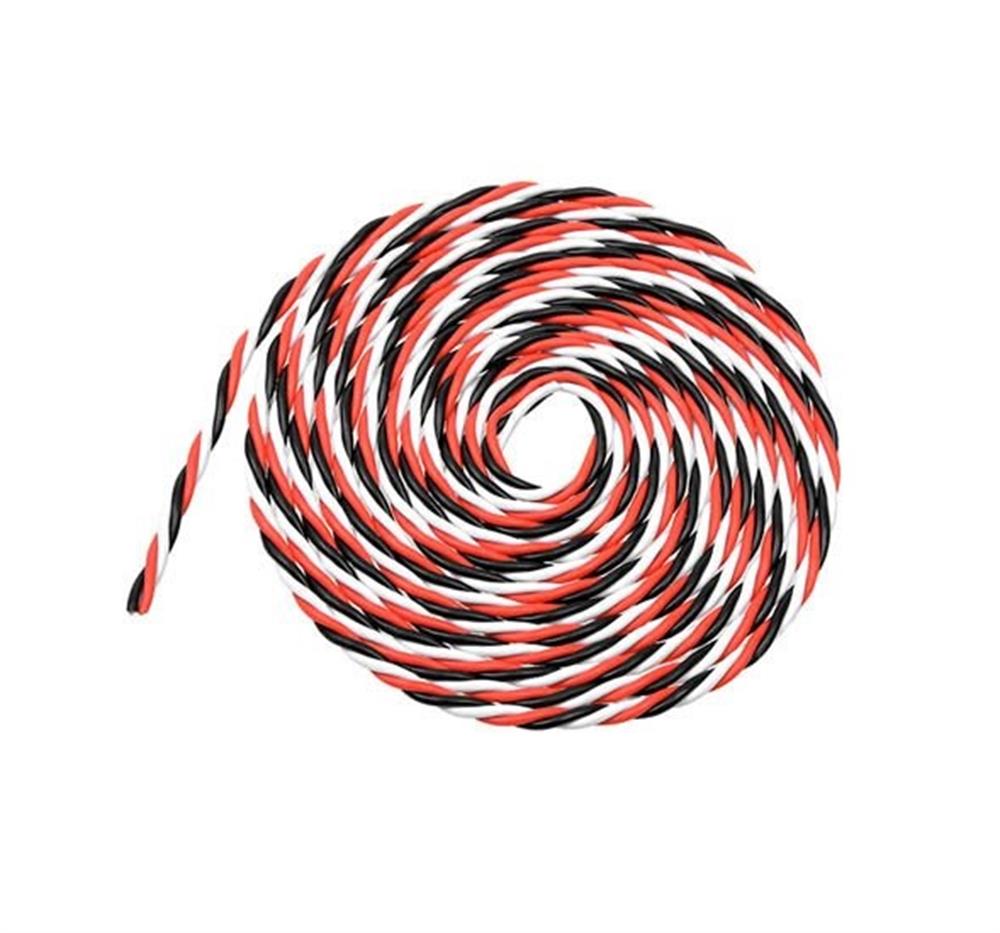 Kompent22 AWG Burgulu Servo Kablosu 3Pin Burgulu Kırmızı Siyah Beyaz Renk