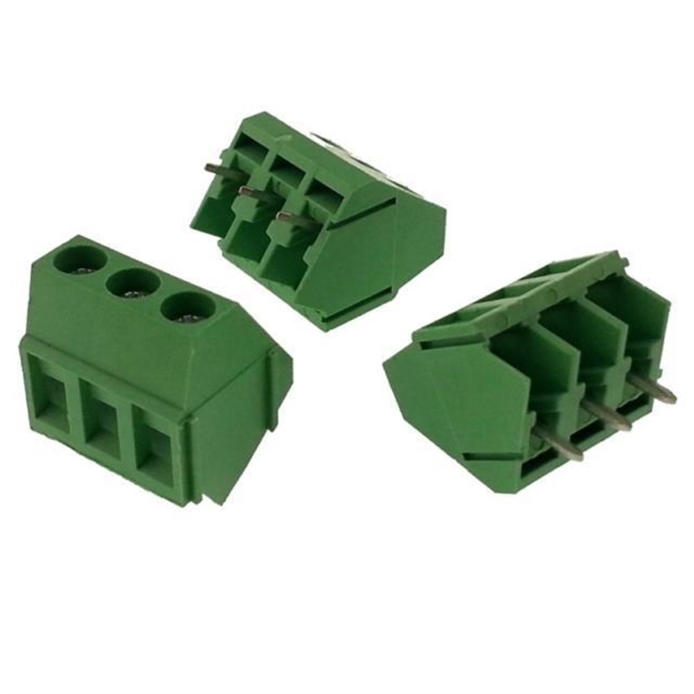 45 Derece No:1 3 Pin Klemens Yeşil PCB Tip