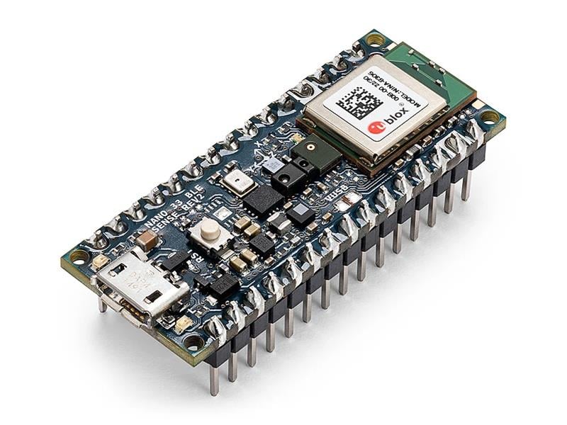KompentArduino Nano 33 Ble Sense Rev2 | Yeni Ürün Orijinal Arduino Headerlar Lehimli