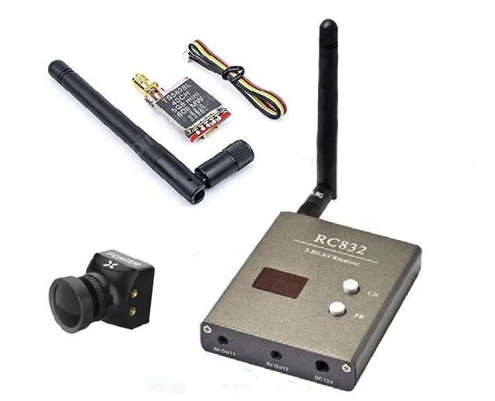 KompentFPV Kombo Kit (Foxeer Razer FPV Kamera 1200TVL + 5.8G 48 Kanal RC832 Alıcı + TS5828L Verici)
