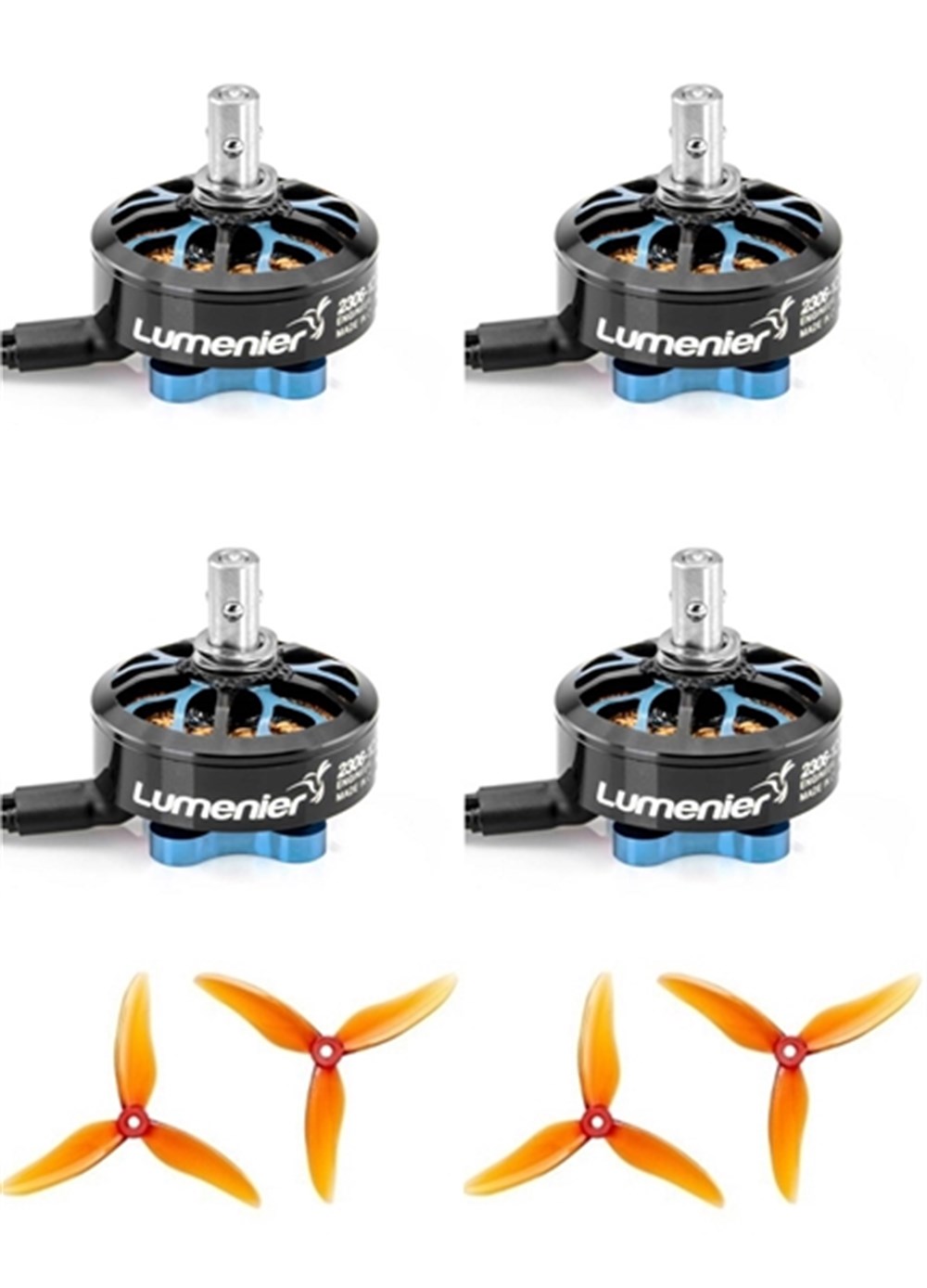 KompentLumenier 2306 2250KV JohnnyFPV Popo Pro Motor (4'lü set Pervaneler Dahil))