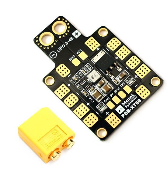 KompentMatek PDB-XT60 5V ve 12V BEC Çıkışlı Güç Dağıtım Kartı