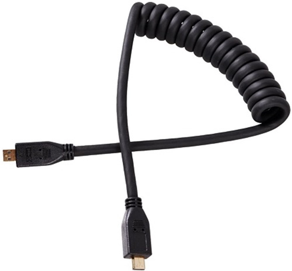 KompentMikro HDMI – Mikro HDMI Esnek Spiral Kablo 30 cm