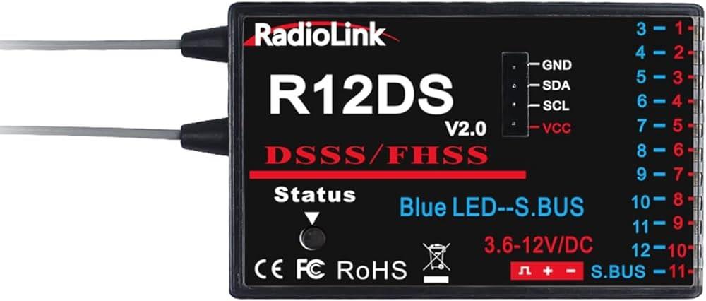 KompentRadiolink R12DS 12 Kanal 2.4GHz DSSS FHSS Alıcı 