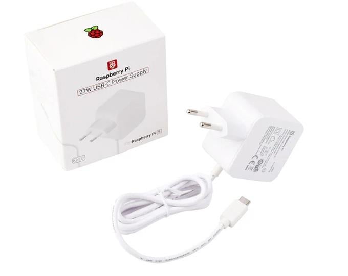 KompentRaspberry Pi 5 27W USB-C Güç Adaptörü Beyaz Orijinal