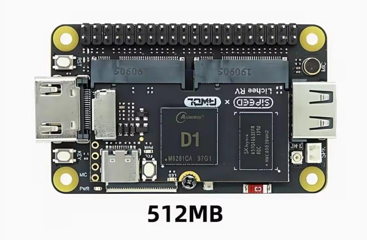 KompentSipeed Lichee RV Dock Allwinner D1 RISC-V  Geliştirme Kartı Linux Başlangıç Kiti WiFi 512MB RAM