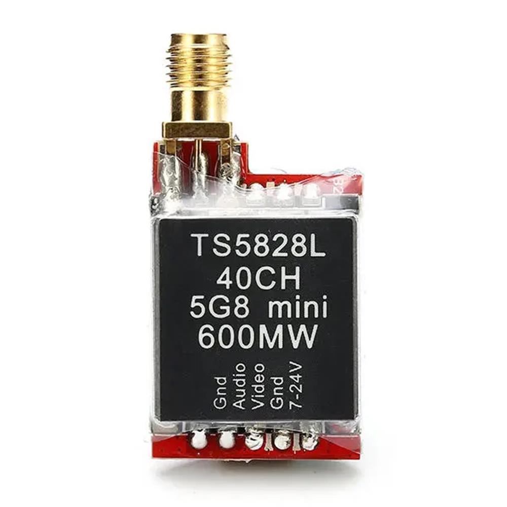 KompentTS5828L 600mW 5.8Ghz 40CH Mini FPV Verici (Ekranlı Model, Anten ve kablolarla beraber)