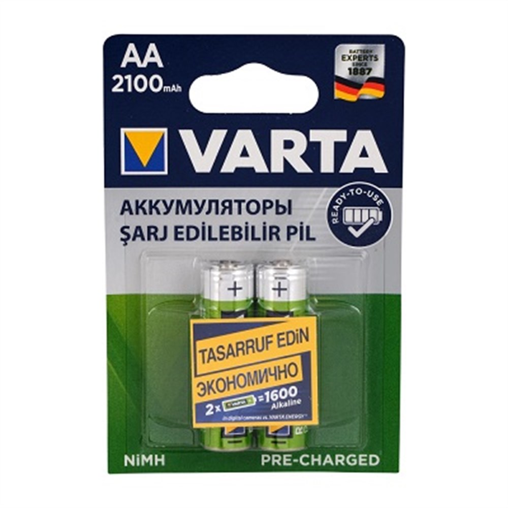 KompentVarta 2100mAh Sarjlı Kalem Pil 2'li