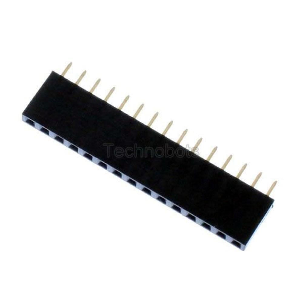 Meksem1x15 15 Pin Dişi Header 2.54 mm 180C