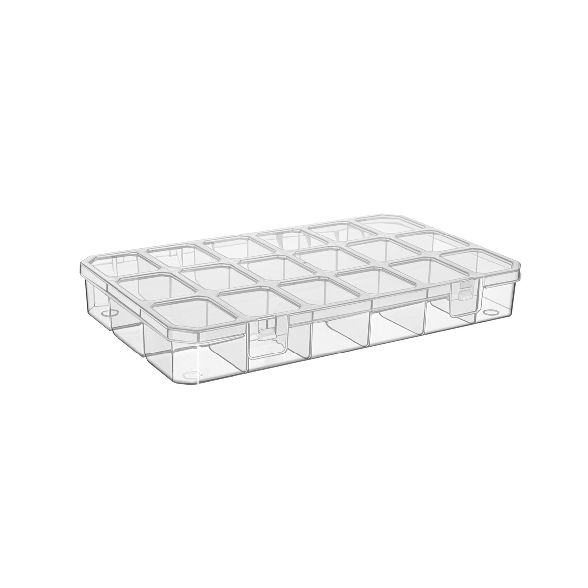 MeksemMars 18 Bölmeli Şeffaf Organizer Sabit Bölmeli