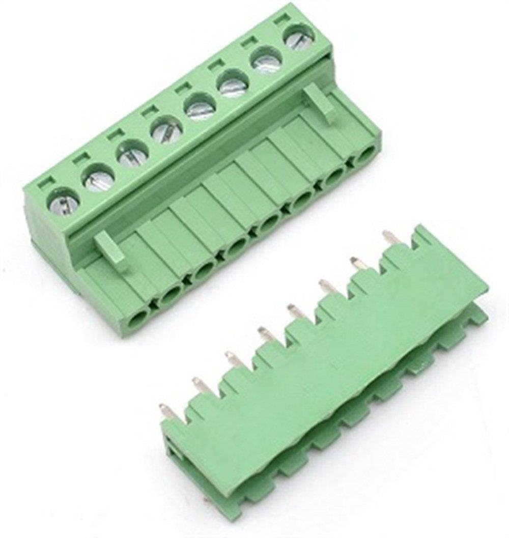 PARASUT10 Pin 180 Derece 5.08mm Geçmeli Klemens Dişi-Erkek Takım