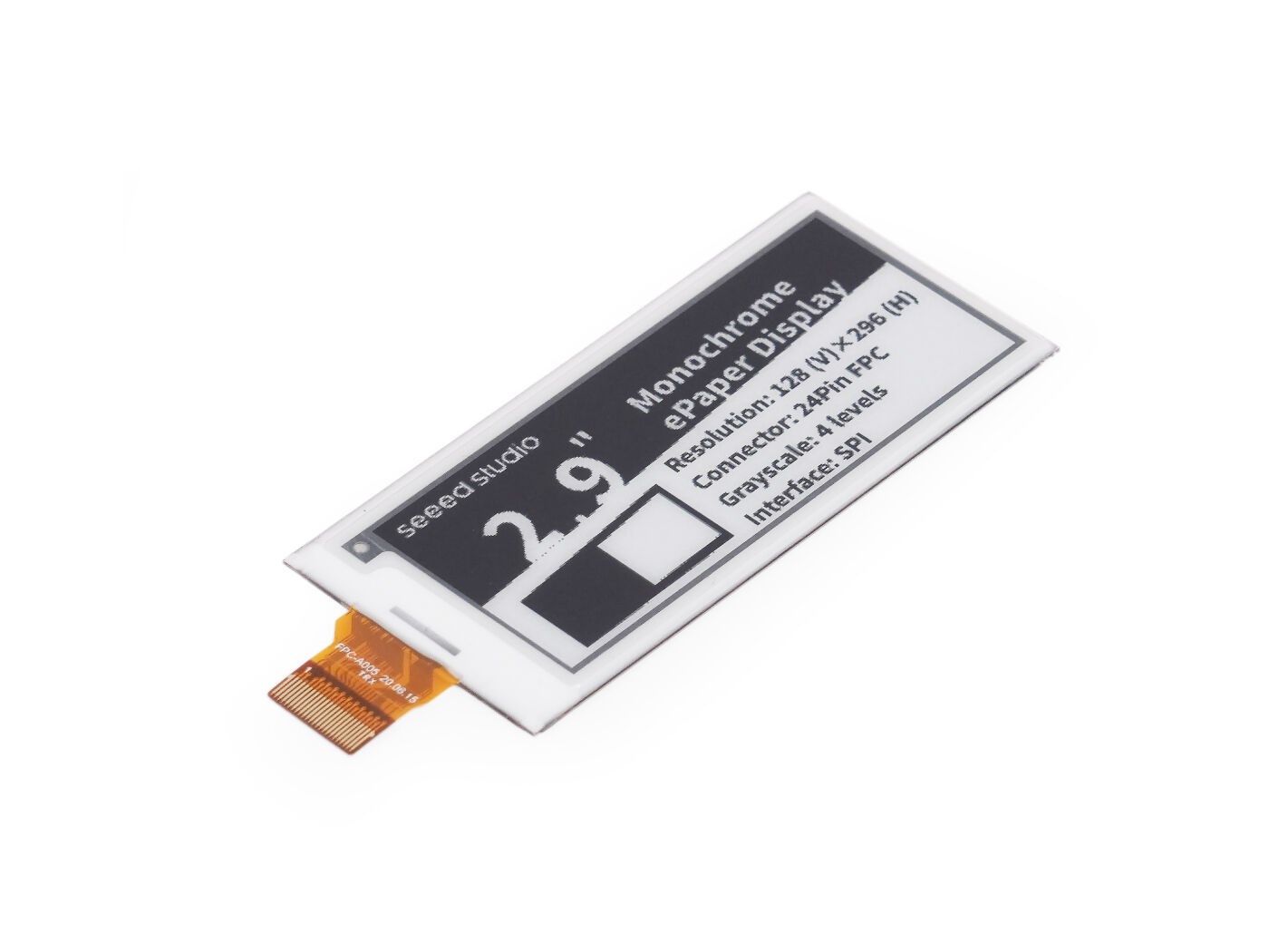 PARASUTSeeed Studio 2.9 İnç Monokrom eInk / ePaper Ekran, 296 × 128 Piksel, SPI