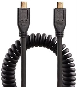 KompentMikro HDMI – Mikro HDMI Esnek Spiral Kablo 30 cm