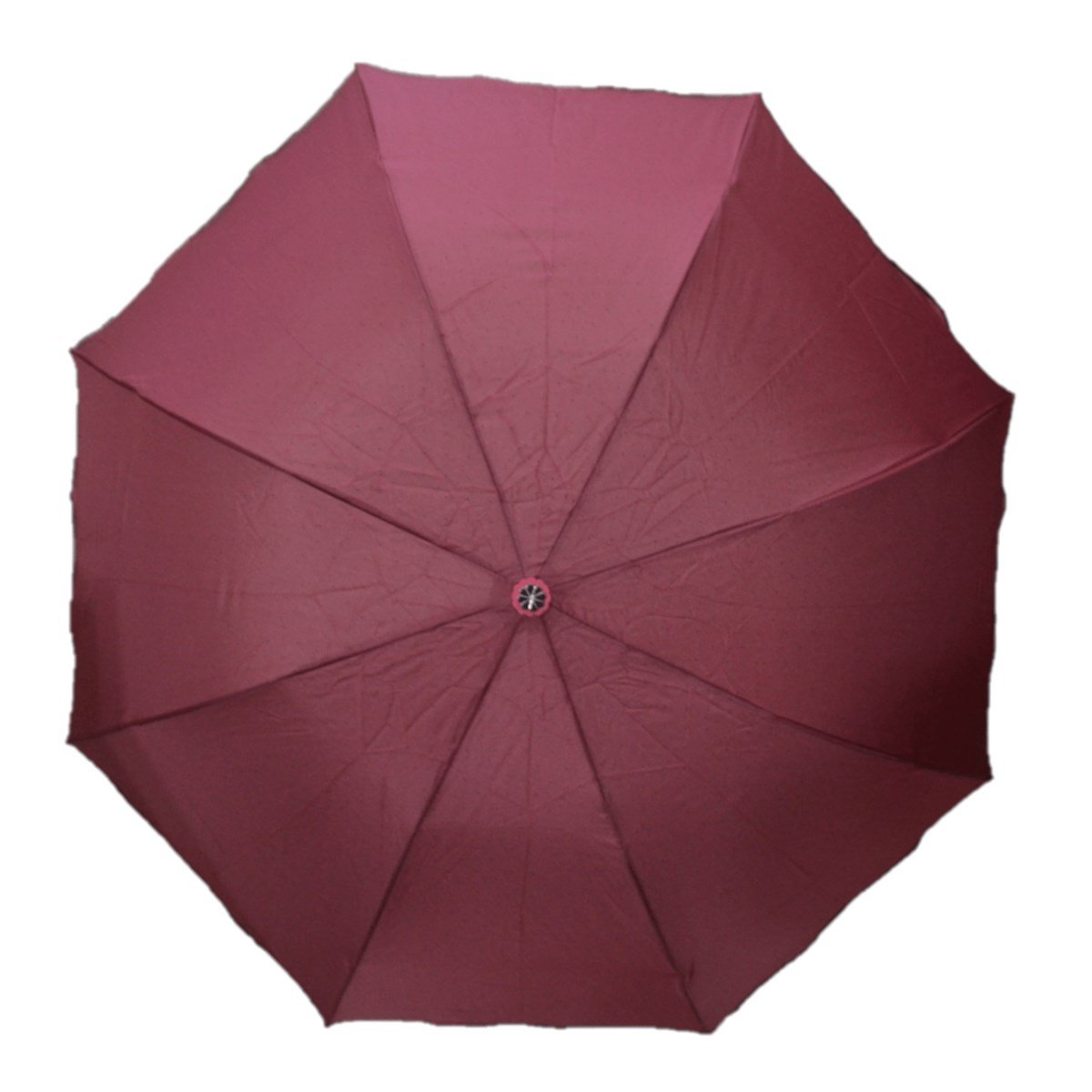 GiftHome Çanta Boy, Katlanır, 8 Telli, Nokta Benekli Kadın Şemsiye, Bordo