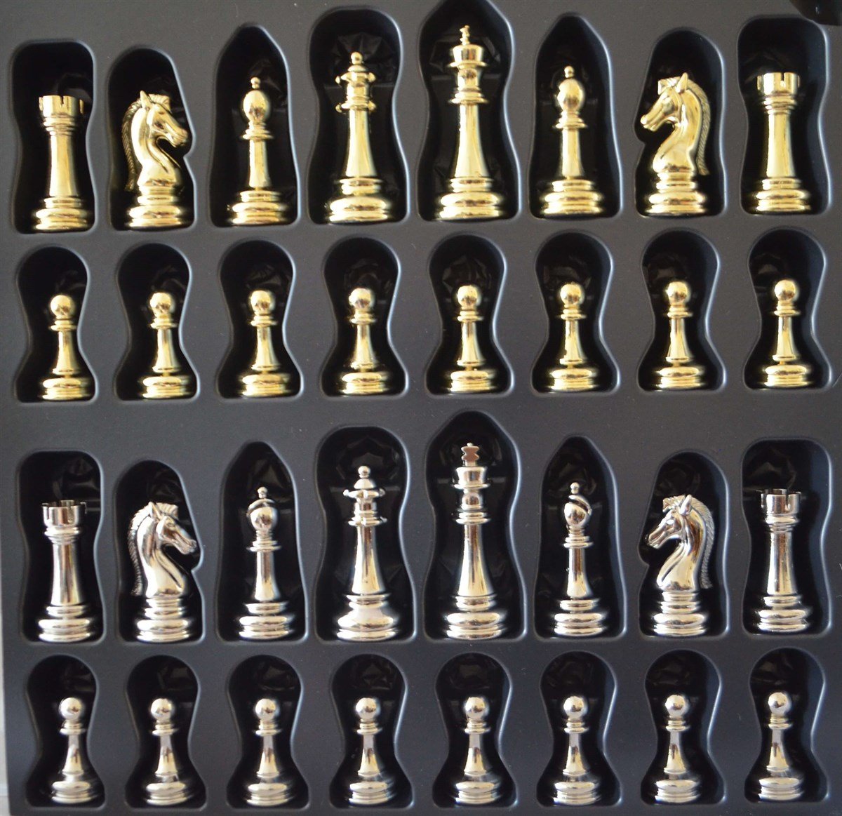 (Sadece Satranç Taşı İsteyene) Gifthome, Büyük, Metal, Parlak, Klasik Figürlü Satranç Taşı