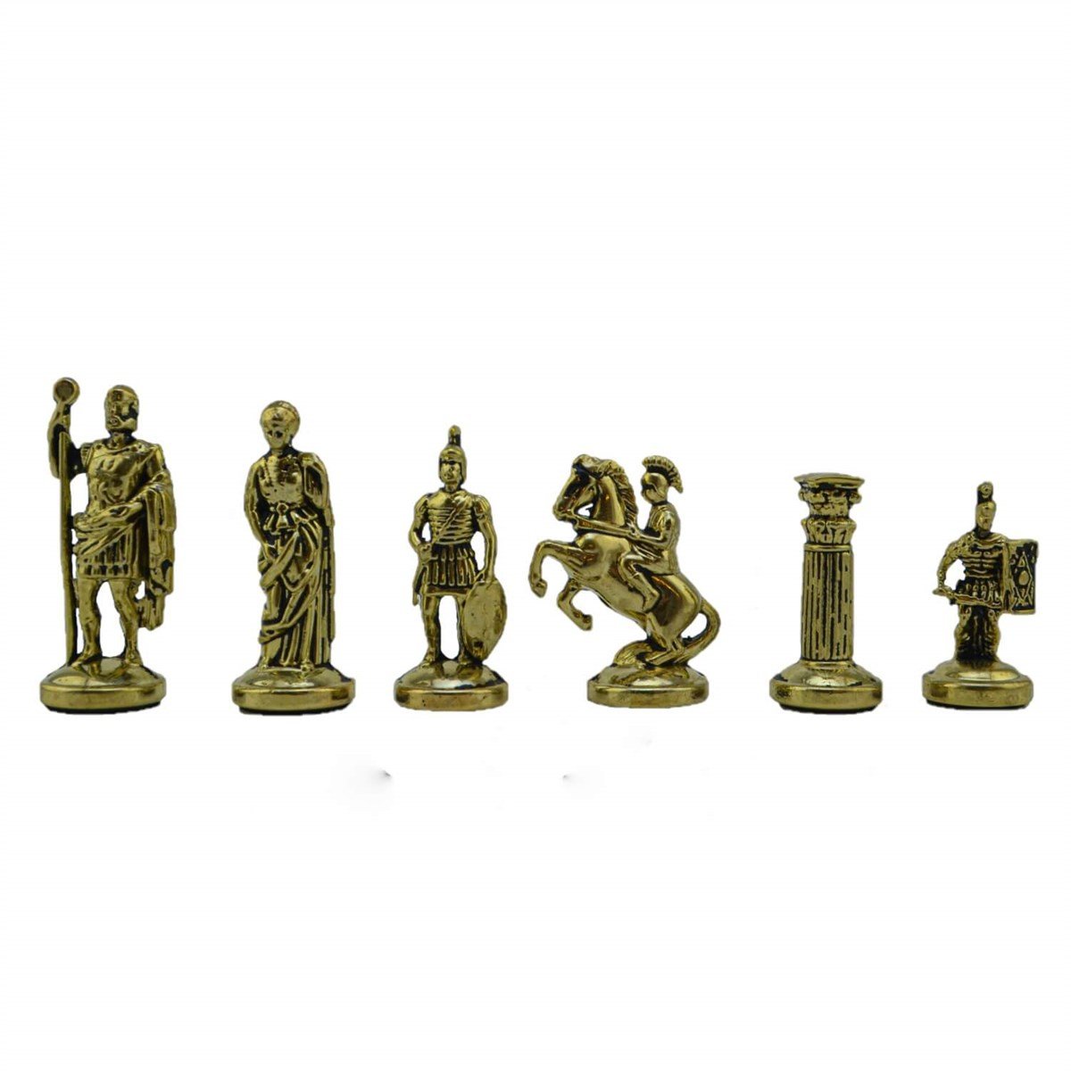 (Sadece Satranç Taşı İsteyene) Gifthome, Orta, Metal, Parlak, Roma Figürlü Satranç Taşı