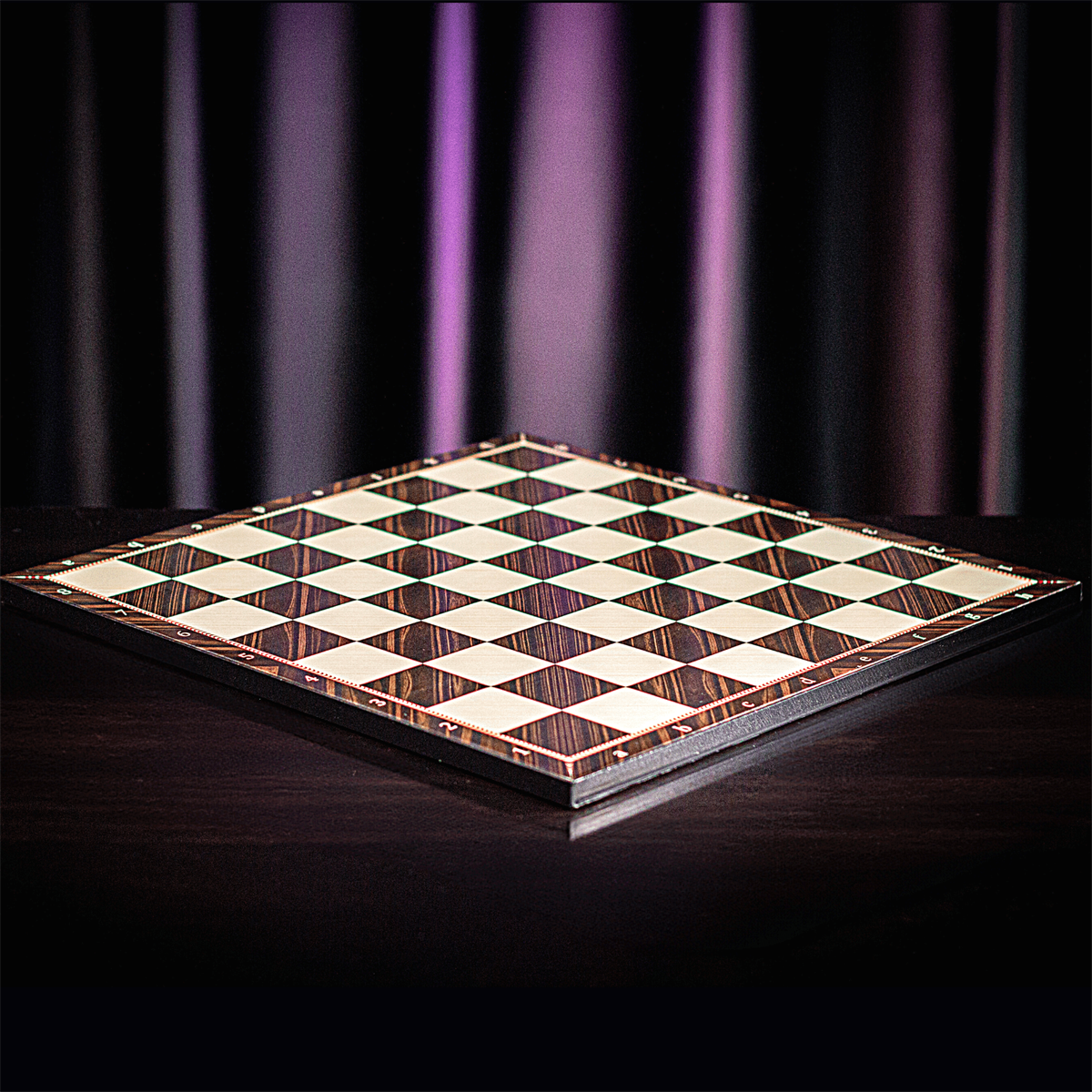 (Sadece Tahta İsteyene) Orta Boy Ceviz Desenli MDF Ahşap Satranç Tahtası (37x37 cm.)